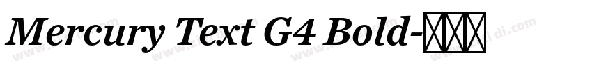 Mercury Text G4 Bold字体转换